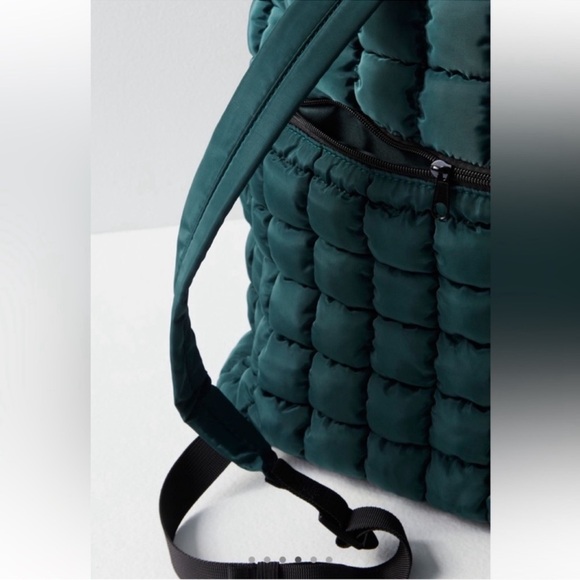 NWT Free People Movement | Quilted Hiker Backpack In Teal/Turquoise - Picture 5 of 16